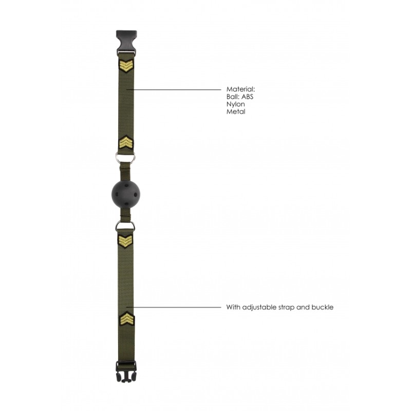 Breathable Ball Gag - Army Theme - Green