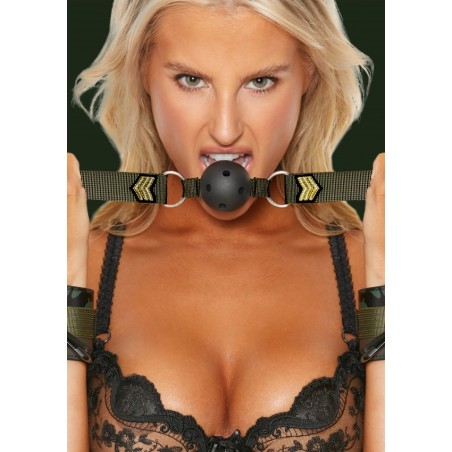 Breathable Ball Gag - Army Theme - Green