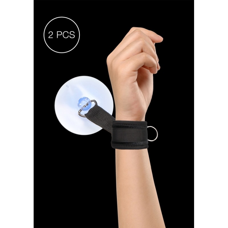 Velvet & Velcro Adjustable Handcuffs Suction Cup