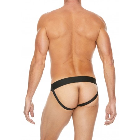 Plain Front With Zip | Jockstrap | Black & Blue
