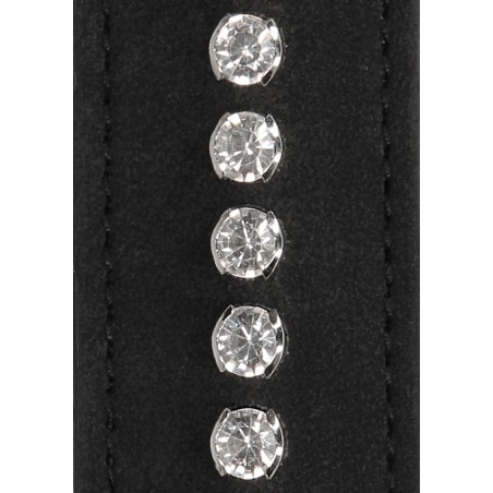 Diamond Studded Wrist Cuffs - Black