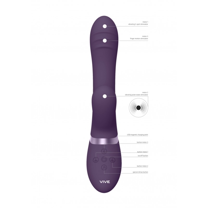 [ SexShop - Bulk ] Tani - Finger Motion with Pulse-Wave Vibrator - Purple