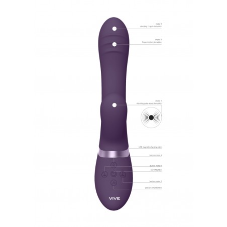 [ SexShop - Bulk ] Tani - Finger Motion with Pulse-Wave Vibrator - Purple
