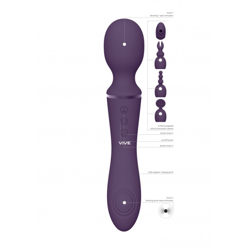 Nami - Pulse Wave & Vibrating Wand - Purple