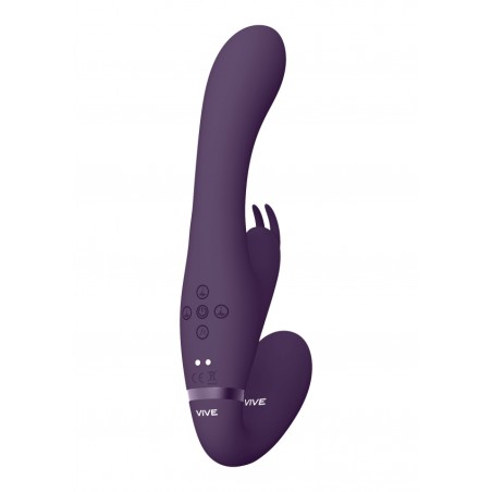 Suki - Vibrating Strapless Strap-on Rabbit - Purple