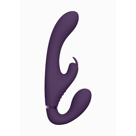 Suki - Vibrating Strapless Strap-on Rabbit - Purple