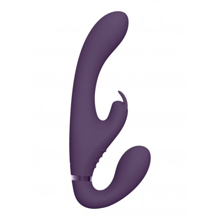 Suki - Vibrating Strapless Strap-on Rabbit - Purple