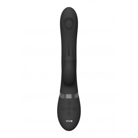 Rini - Pulse Wave & Vibrating Double Penetration Rabbit - Black