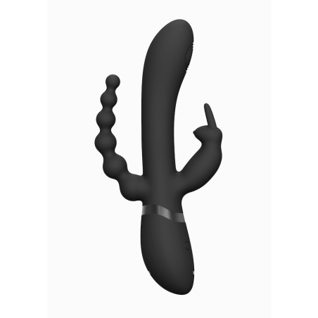 Rini - Pulse Wave & Vibrating Double Penetration Rabbit - Black