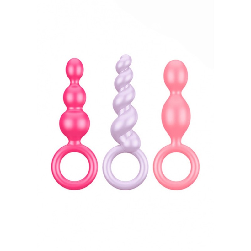 [ SexShop - Bulk ] SATISFYER | Anal Plugs Set 3pcs Tricolor