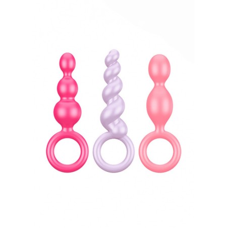 [ Sex Shop - Bulk ] SATISFYER | Anal Plugs Set | 3 Τεμάχια | Tricolor