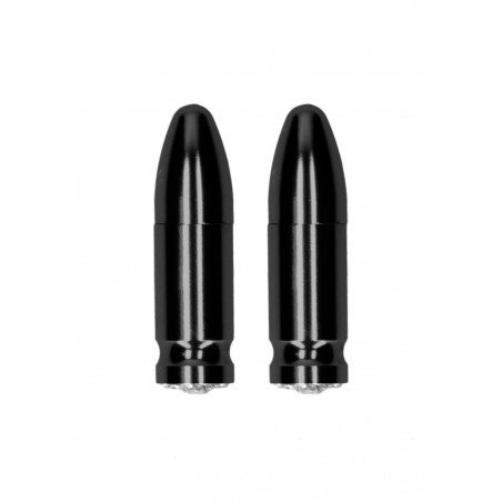 Magnetic Nipple Clamps - Diamond Bullet - Black