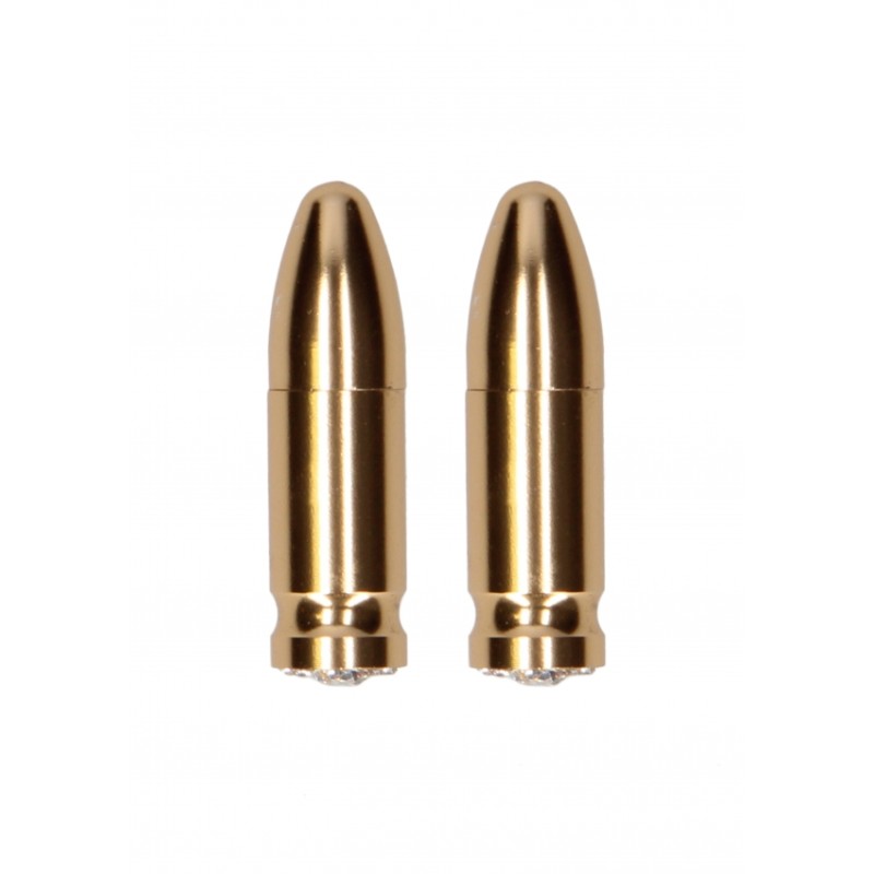 Magnetic Nipple Clamps - Diamond Bullet - Gold