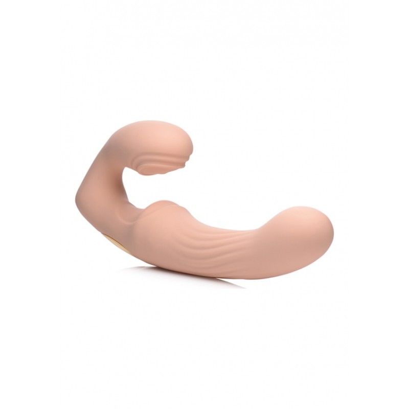 Strapless Strapon with 15X U-Pulse Pulsing and Vibrating and Remote