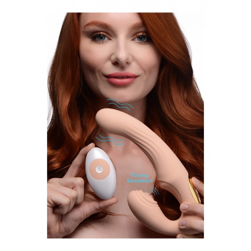 Strapless Strapon with 15X U-Pulse Pulsing and Vibrating and Remote