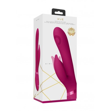 Aimi | Pulse Wave & Vibrating G-Spot Rabbit | Pink