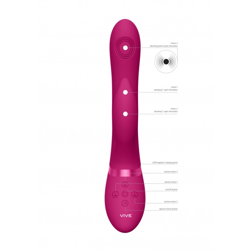 Aimi | Pulse Wave & Vibrating G-Spot Rabbit | Ροζ