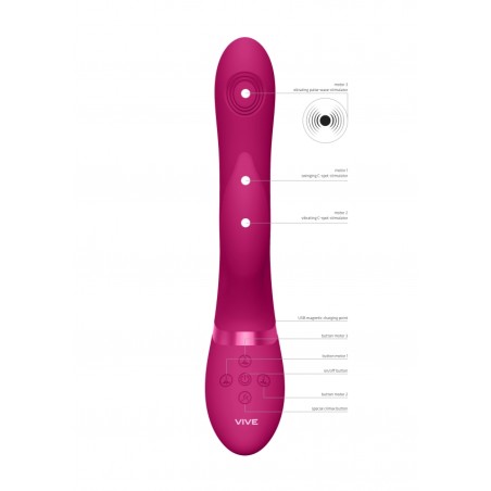 Aimi | Pulse Wave & Vibrating G-Spot Rabbit | Pink