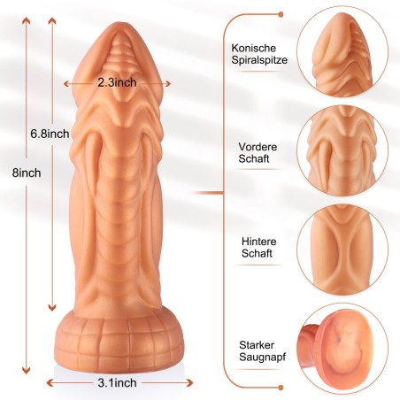 Hismith | Giant Silicone Animal Dildo & Suction Cup | Gold