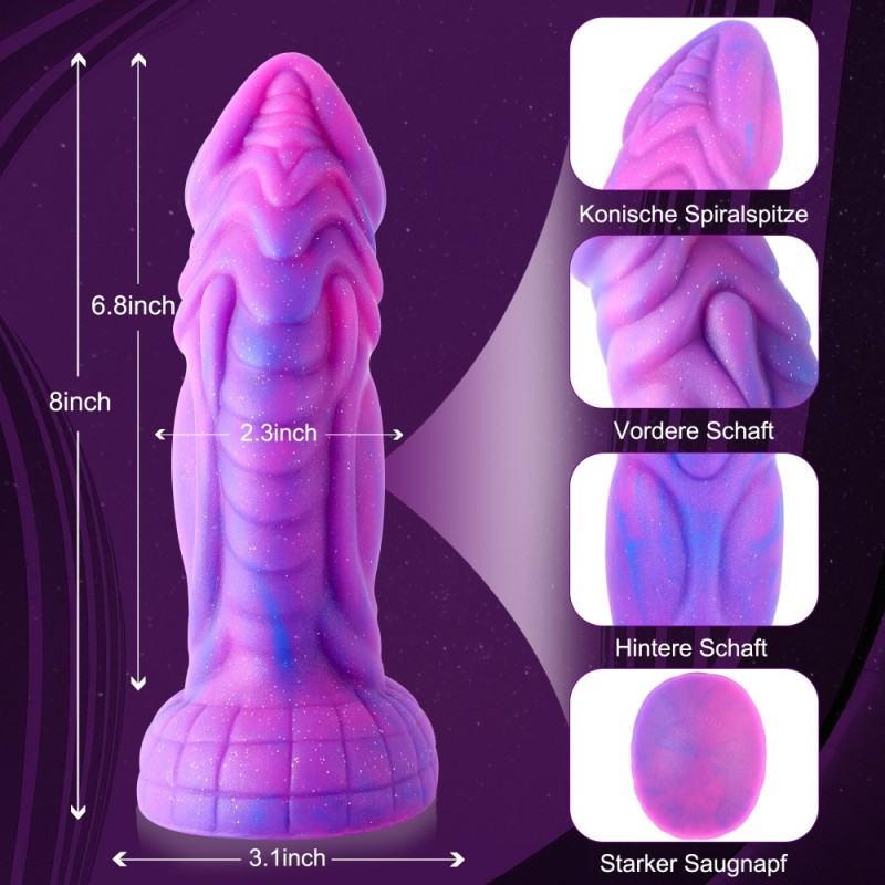 Hismith | Giant Silicone Animal Dildo & Suction Cup | Purple