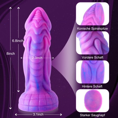 Hismith | Giant Silicone Animal Dildo & Suction Cup | Purple