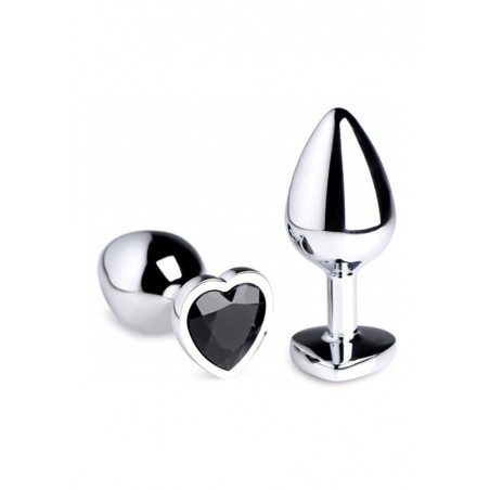 BS Black Heart Gem Anal Plug - Medium