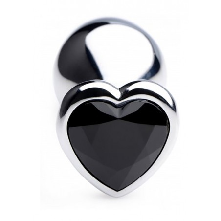 BS Black Heart Gem Anal Plug - Medium