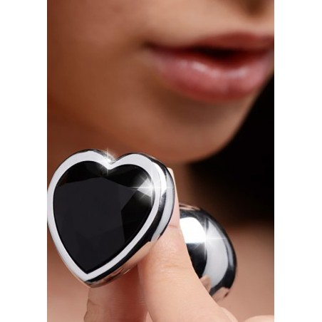 BS Black Heart Gem Anal Plug - Small