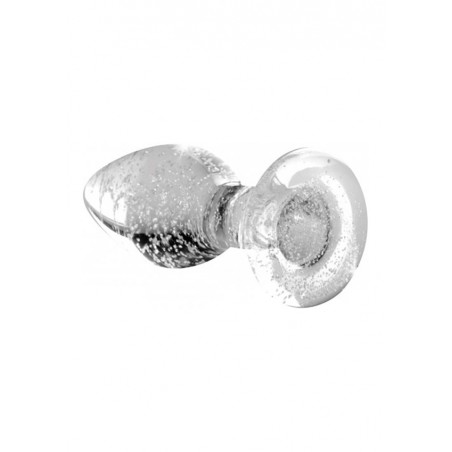 Glow-In-The-Dark Glass Anal Plug - Small