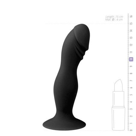 Black Silicone Suction Cup Dildo