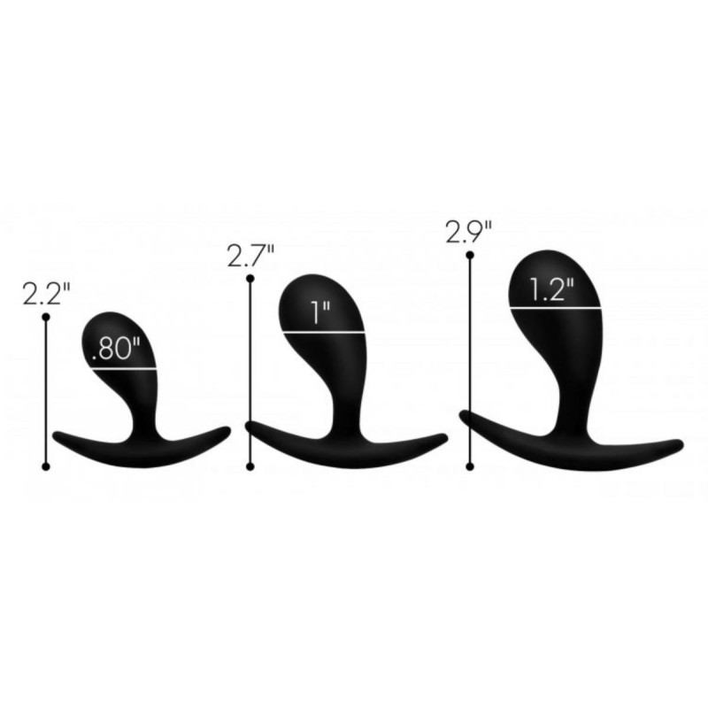 MS | Πρωκτικές Σφήνες Dark Droplets Curved | Anal Trainer Set