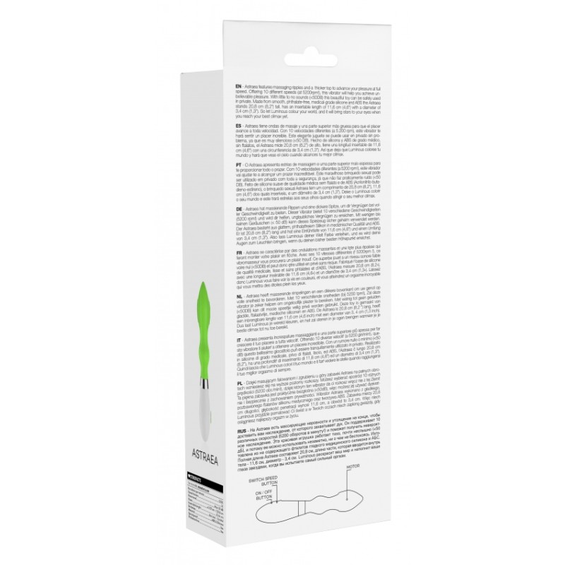 Luminous | Astraea | Ultra Soft Silicone | Δονητής - 10 Speed | Green