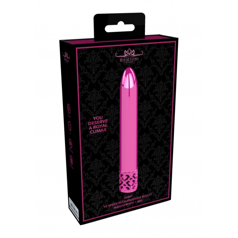 Royal Gems | Shiny | Rechargeable ABS Bullet | Pink
