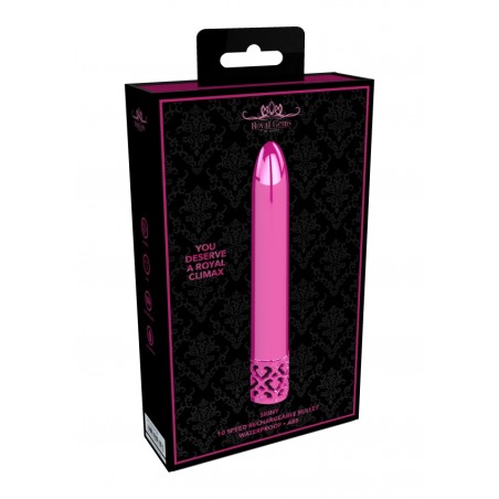 Royal Gems | Shiny | Rechargeable ABS Bullet | Pink