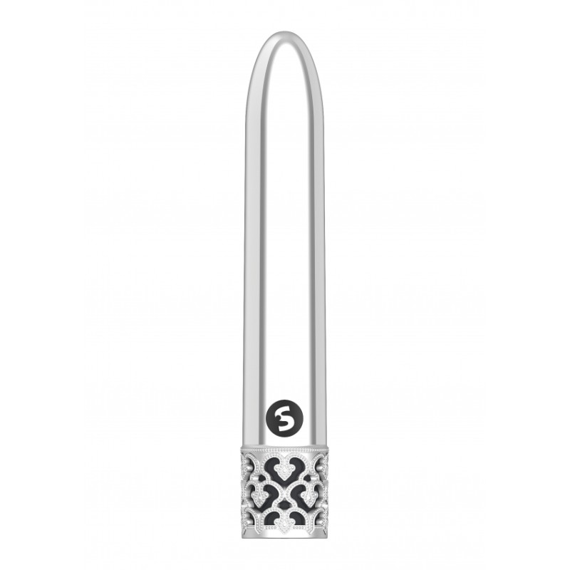 Royal Gems | Shiny | Rechargeable ABS Bullet | Silver