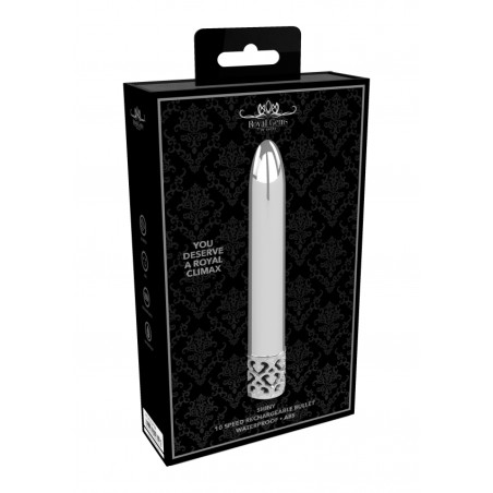 Royal Gems | Shiny | Rechargeable ABS Bullet | Silver