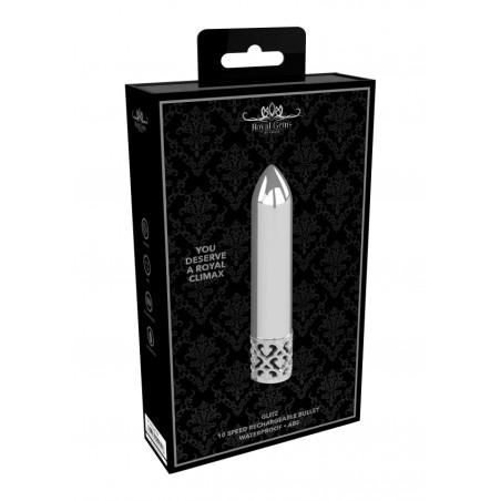 Royal Gems | Glitz | Rechargeable ABS Bullet | Silver
