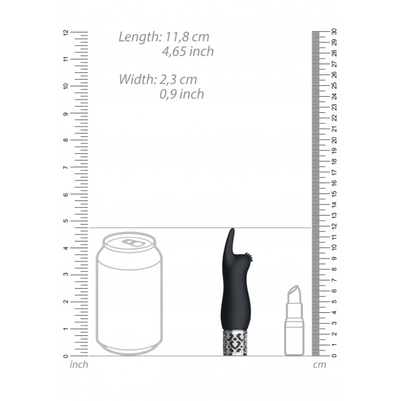 Royal Gems | Elegance | Rechargeable Silicone Bullet | Black