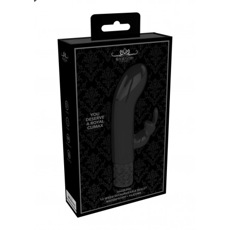 Royal Gems | Dazzling | Rechargeable Silicone Bullet | Black