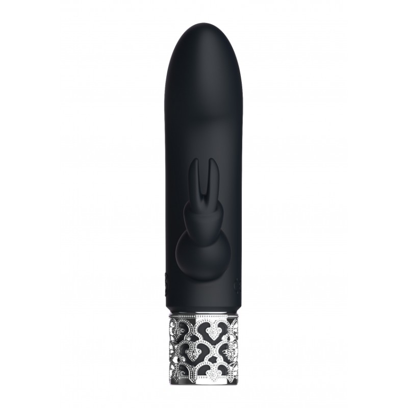 Royal Gems | Dazzling | Επαναφορτιζόμενος Mini Δονητής Rabbit | Black
