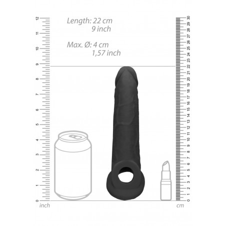 Real Rock | Penis Sleeve 23 cm | Black