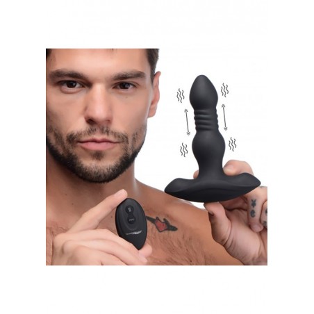 XR Brands | Vibrating and Thrusting Remote Control Silicone Anal Plug