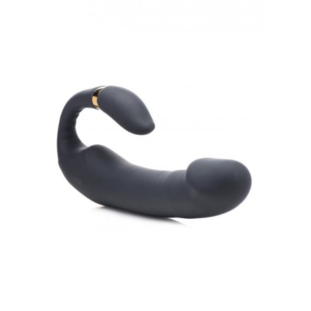 XR Brands | 10X Pleasure Silicone Vibrator with Clit Stimulator