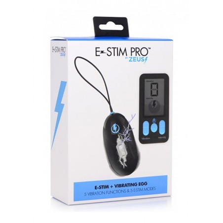 5X Vibrating & E-Stim Silicone Egg + Remote from XR Brands