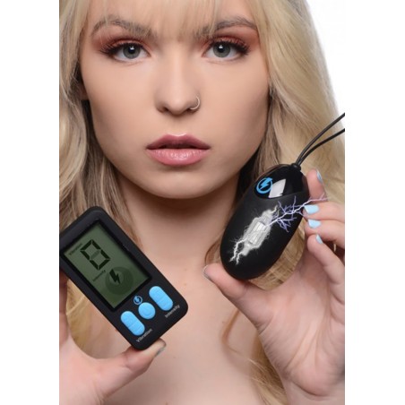 5X Vibrating & E-Stim Silicone Egg + Remote from XR Brands