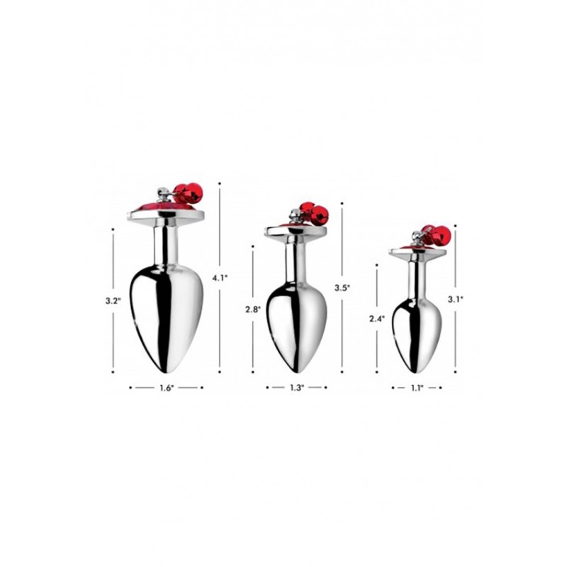 Anal Plug Set | BS Red Gem with Bells | XR Brands