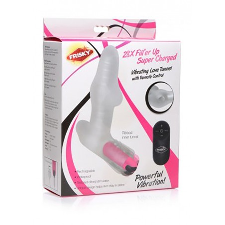 28X Filler Up Super Charged Vibrating Love Tunnel + Remote from XR Brands