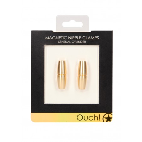 OUCH! | Magnetic Nipple Clamps | Sensual Cylinder | Gold