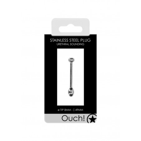 OUCH! | Urethral Sounding | Metal Plug (Mdl604) - 8mm