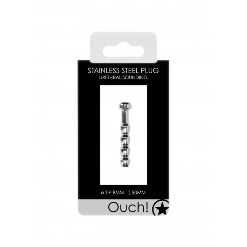 OUCH! | Urethral Sounding | Metal Plug (Mdl610) - 8mm